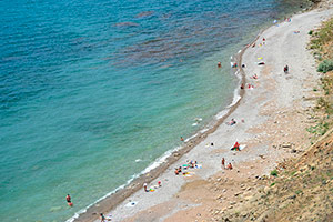Агатовый пляж в Орджоникидзе - Крым.